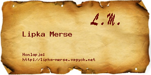Lipka Merse névjegykártya
